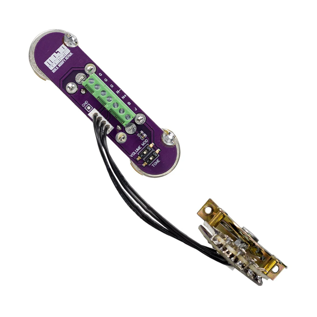 Solderless Convertible Tele 4-Way Guitar Wiring Harness- 250K Potentiometers Single Coil Pickup Version - Image 3