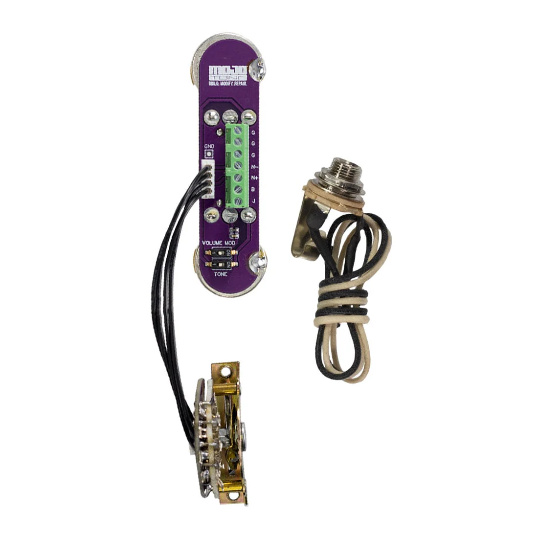 Solderless Convertible Tele 4-Way Guitar Wiring Harness- 500K Potentiometers Humbucker Pickup Version - Image 4